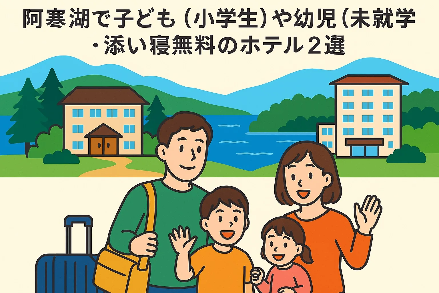 阿寒湖・釧路で子ども（小学生）や幼児（未就学児）・添い寝無料のホテル７選